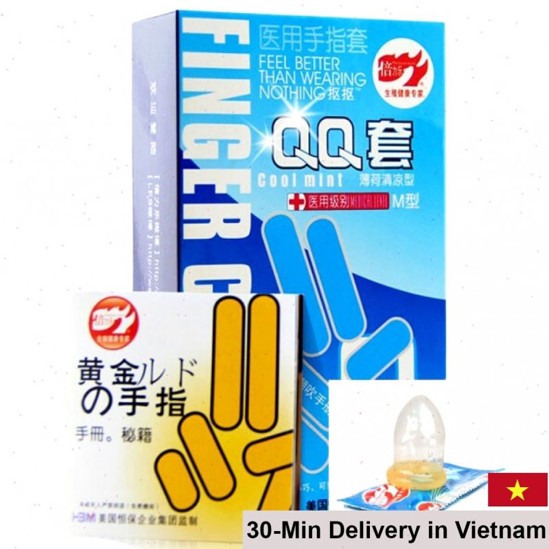Ultra Thin Finger Condom Female Male Stimulation 
