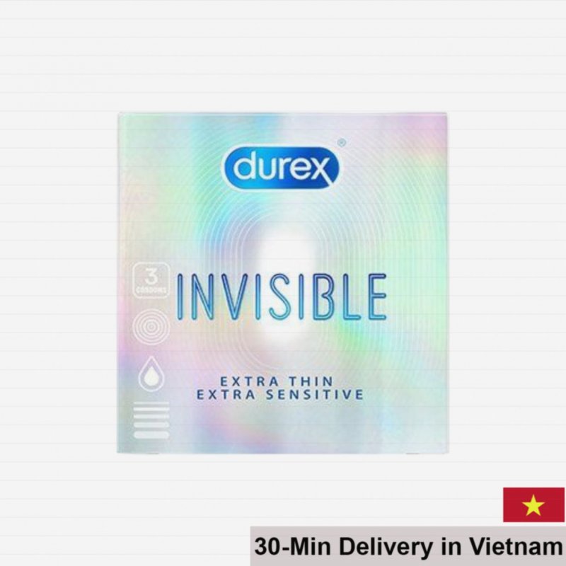 Durex Invisible Ultra Thin Condom Pack of 3 For Sensitive 