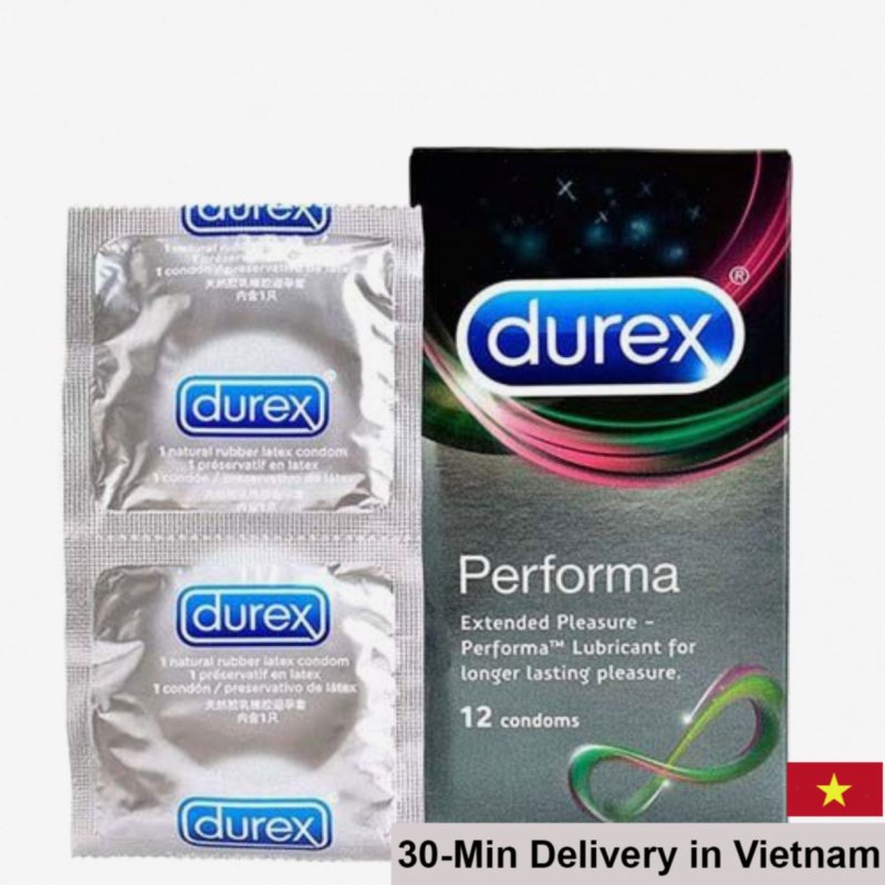 Durex Performa Delay Condoms 12 Pack Thin Protective Safe 