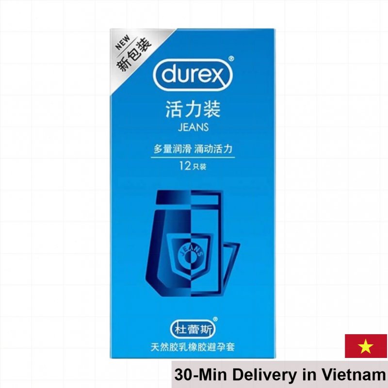 Durex Jeans Ultra Thin Lubricated Condoms 12pcs Soft Fit 