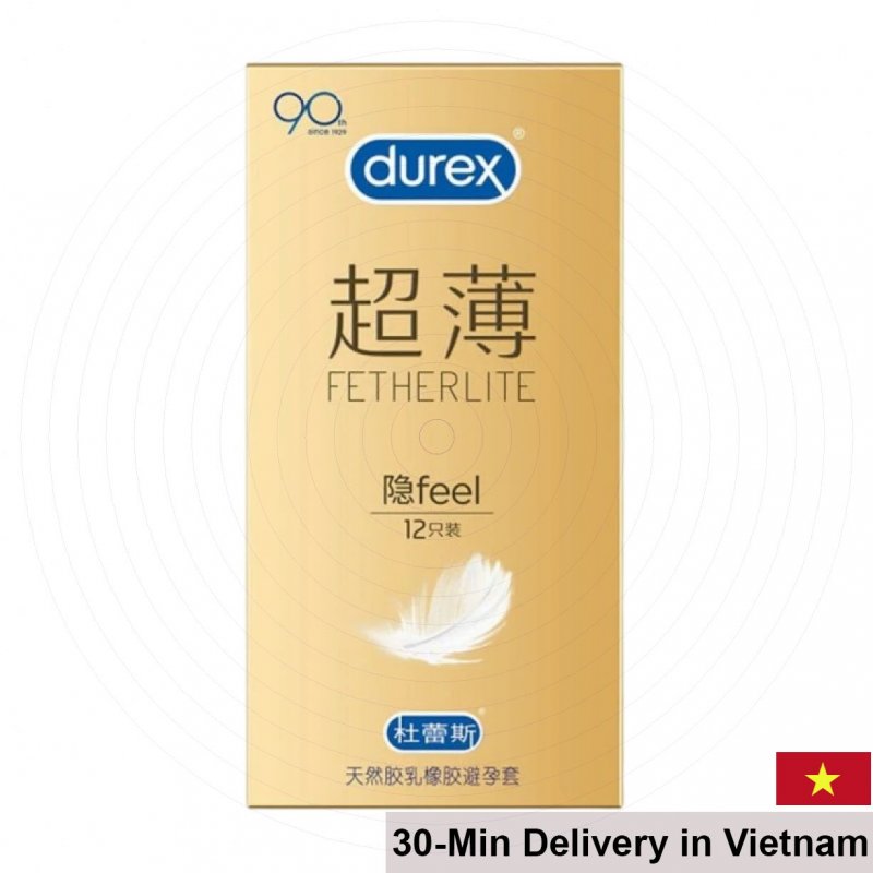 Durex Fetherlite Feel Ultra-Thin Lubricated Condom Box 12pcs 