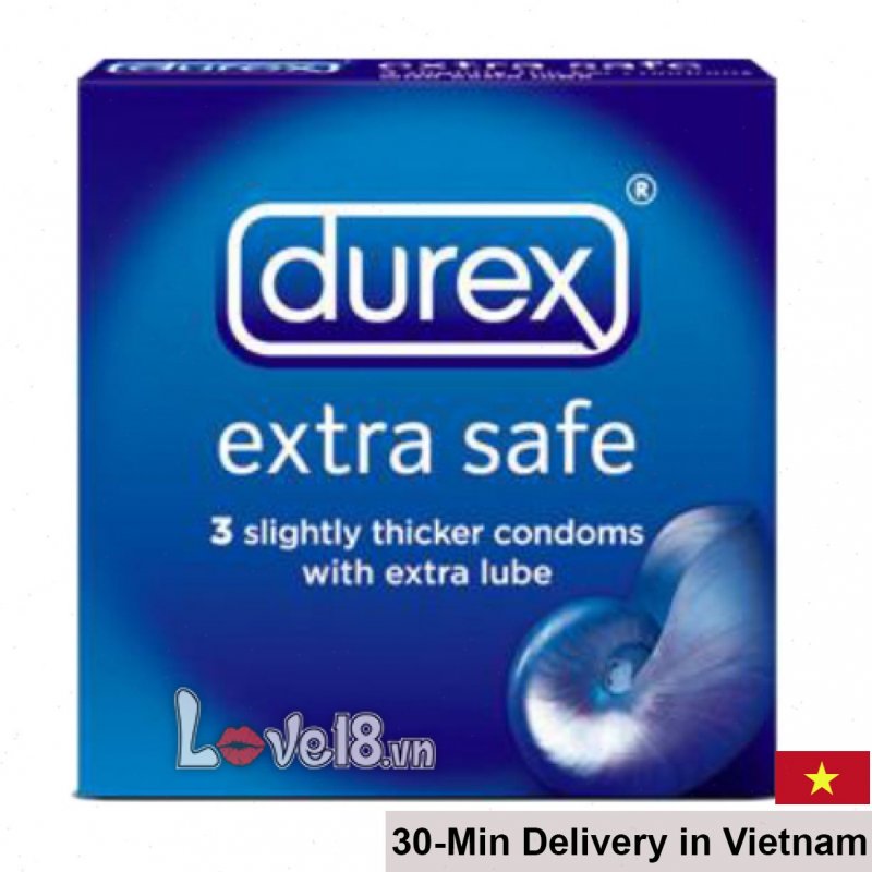 Durex Extra Safe Condoms Lubricated with Long Protection 