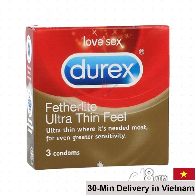 Durex Fetherlite Thin Condom Pack of 3 Natural Feel UK 