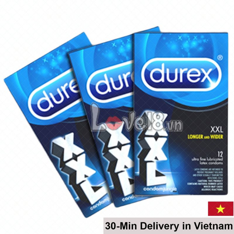Durex XXL Large Size Condom 12 pcs Lubricated Safe 