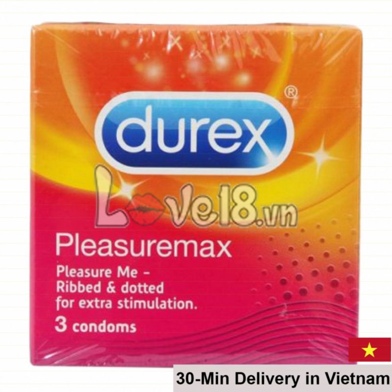 Durex Pleasuremax Ribbed G-Spot Condoms - 3 Pack 