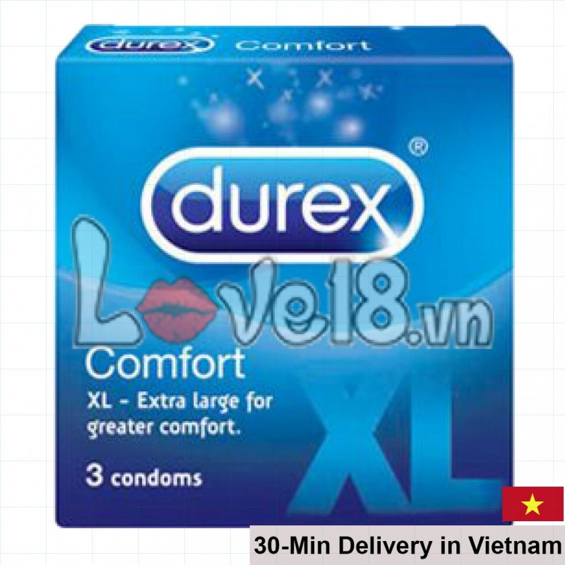 Durex XL Large Size Condom Pack of 3 Comfortable Long Lasting 