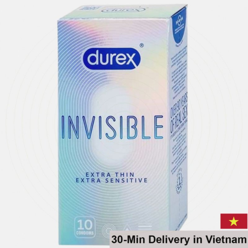 Durex Invisible Ultra Thin Natural Fit Condom 10 Pack 