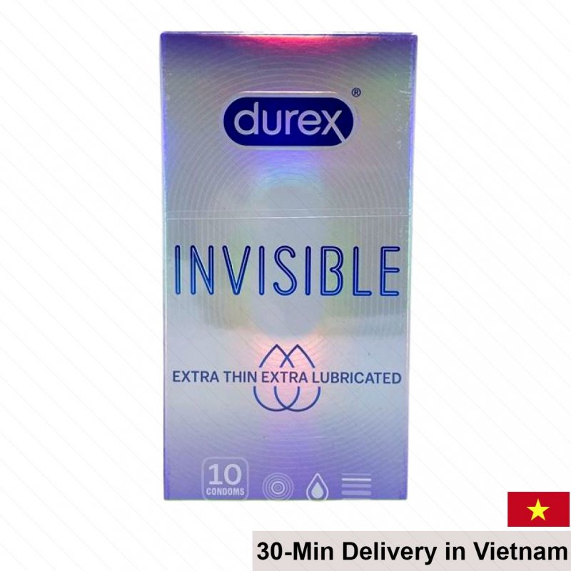 Durex Invisible Extra Thin Condoms 0.024mm Ultra Sensitive Safe Feel 