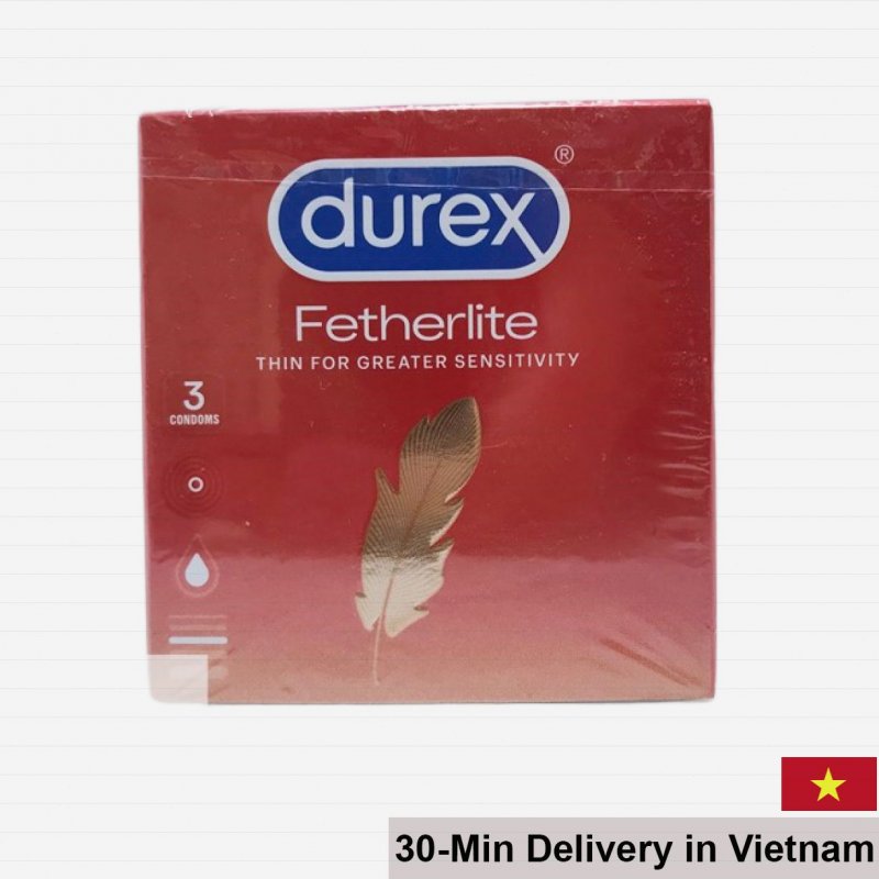 Durex Featherlite Red Ultra-Thin Textured Condom 
