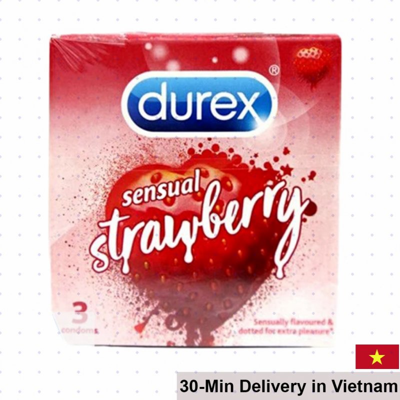 Durex Strawberry Scented Textured Spike Condoms Pack 