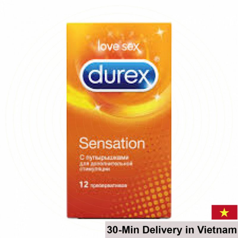 Durex Sensation Ultra Thin Condoms 12 Pack, Comfortable Fit 