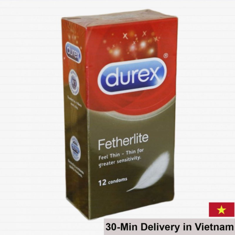 Durex Fetherlite Thin 12s Ultra Thin Natural Feel Latex Condoms 