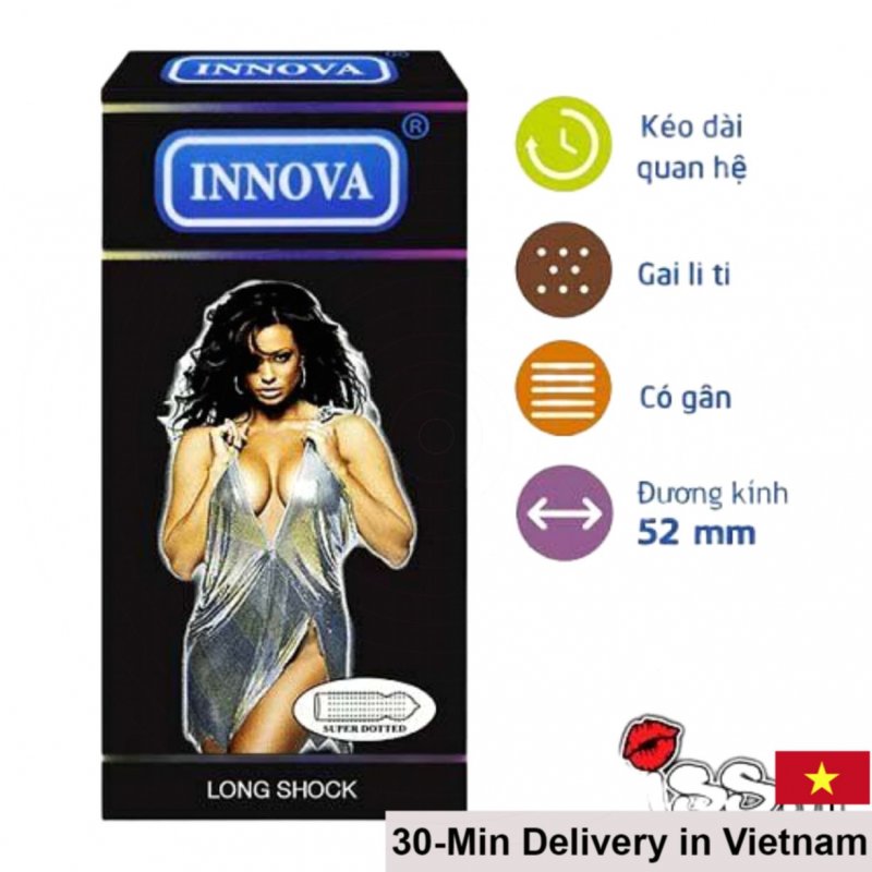 Innova Textured Delay Condom Extends Pleasure 12 Pack 