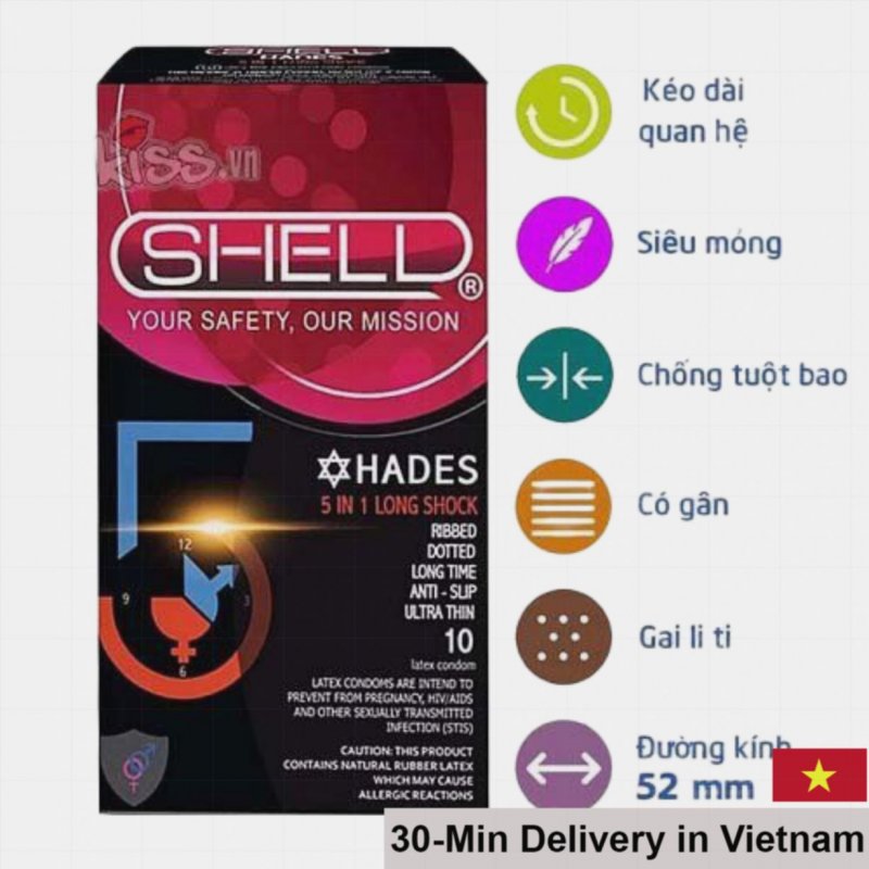 Shell-Perfomaxxx 6 in 1 Strawberry Scented Ultra-Thin Condoms 