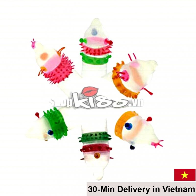 Super Spiked Condom Enhance Pleasure G-Spot Stimulation 