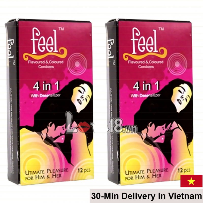Feel Strawberry Flavored Delay Condom 12pcs Longer Sex 