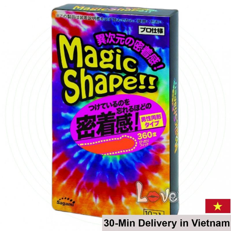Sagami Magic Shape 3D Ribbed Ultra Realistic Latex Condoms 49mm 