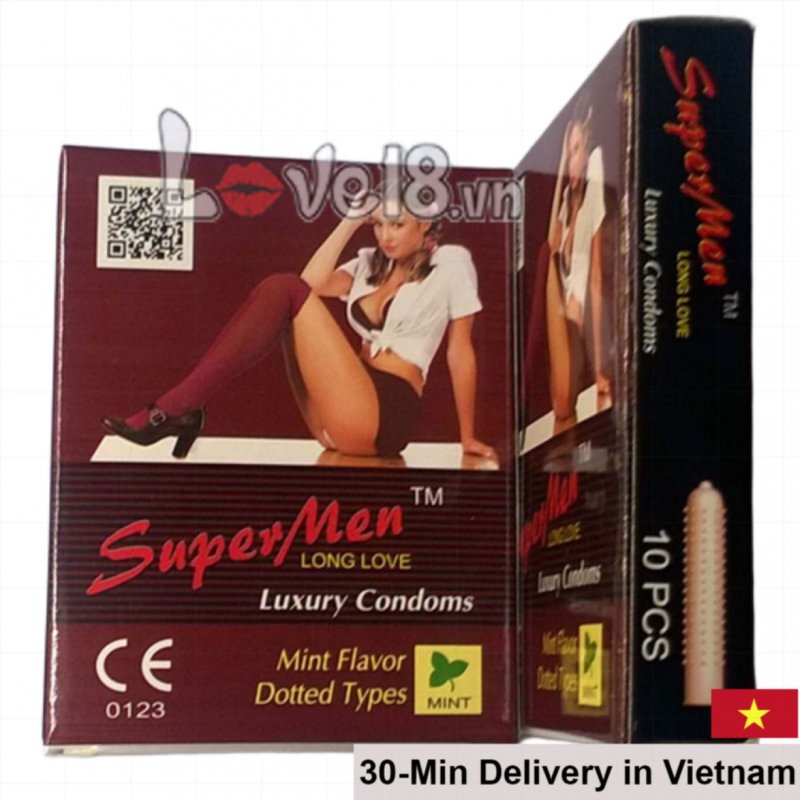 Super Men Delay Condom Textured Safe Prolong Pleasure 10 Count 