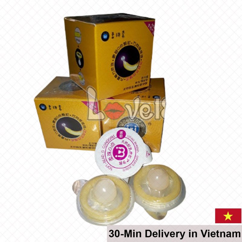 CD01 Large Beaded Textured Condom Max Intense Pleasure 