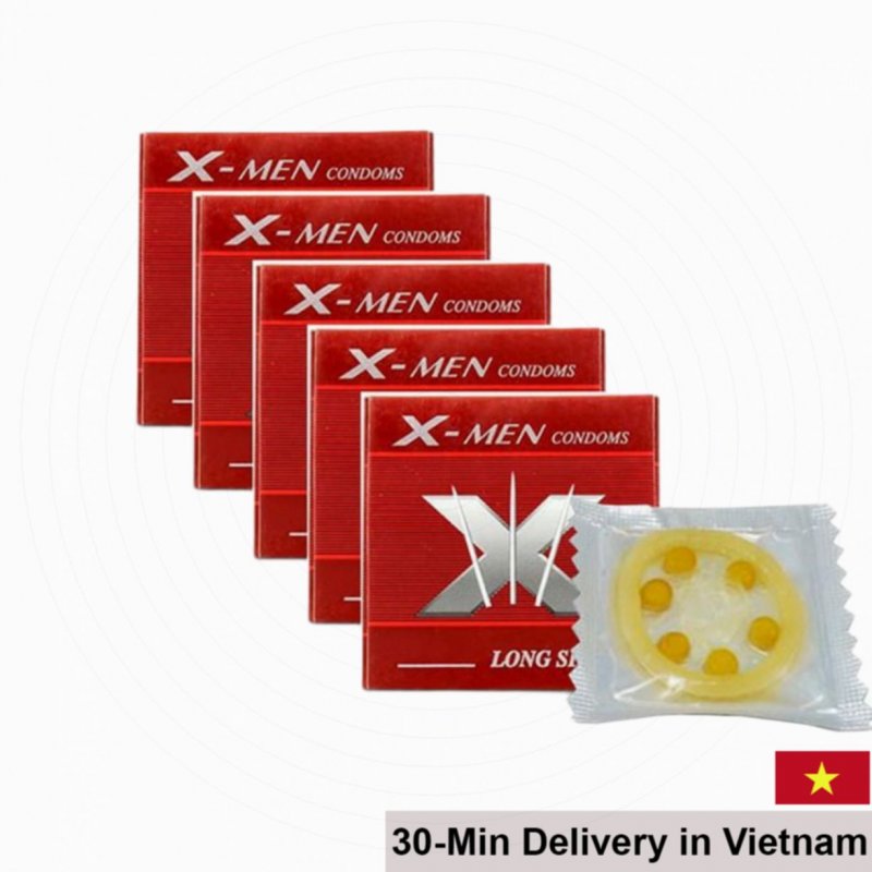 X-men 6 Beaded Condoms Delay Pleasure Safe Comfort 