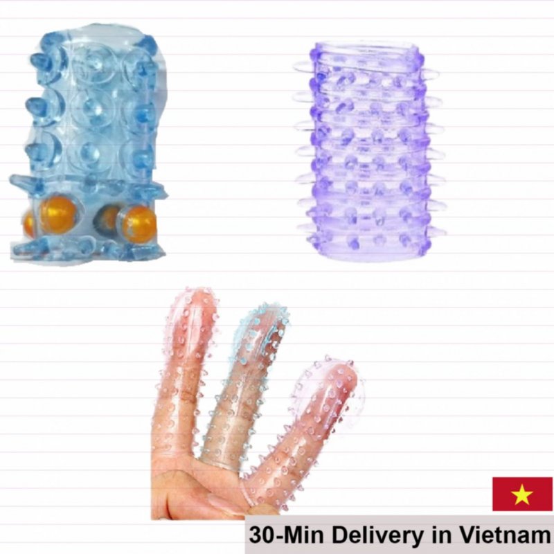 Silicone Finger Sleeve Set 3 Textures for Enhanced Pleasure 
