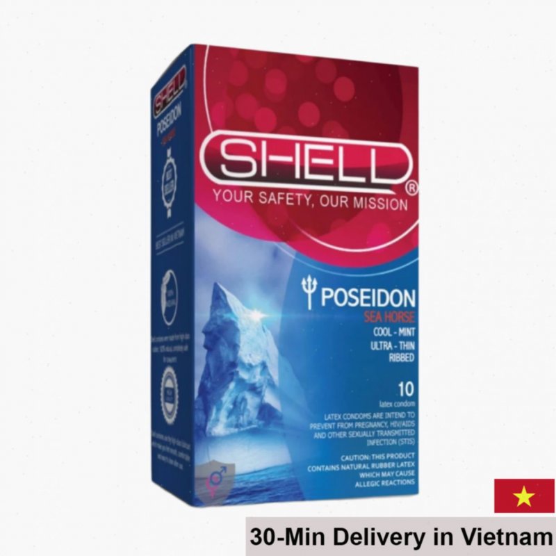 Shell Poseidon 10s Mint Flavored Delay Thin Condoms 