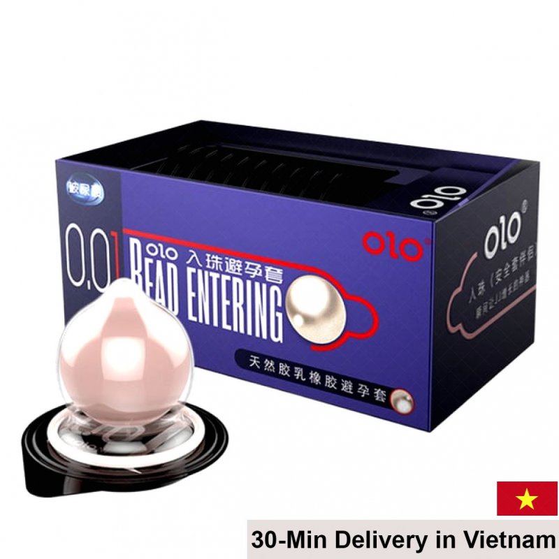 OLO Bead 3cm Textured Ultra Thin Pleasure Condom 