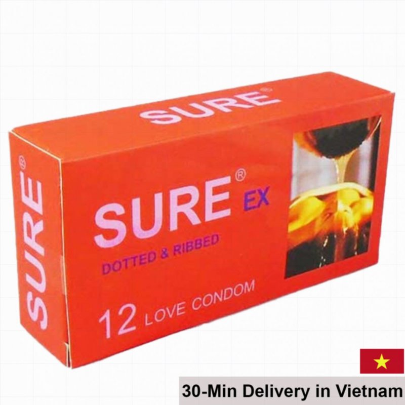 Sure Red Mint Scented Condoms for Longer Lasting Pleasure 
