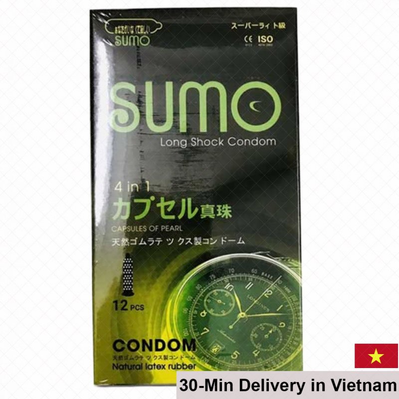 Sumo 4in1 Textured Delay Condom Extra Lubricated Japan 