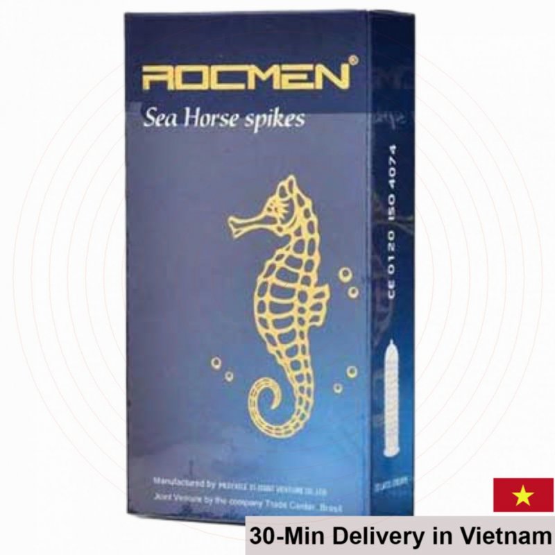 Rocmen Sea Horse Spike Condom Brazil Delay Long-Lasting Sex 