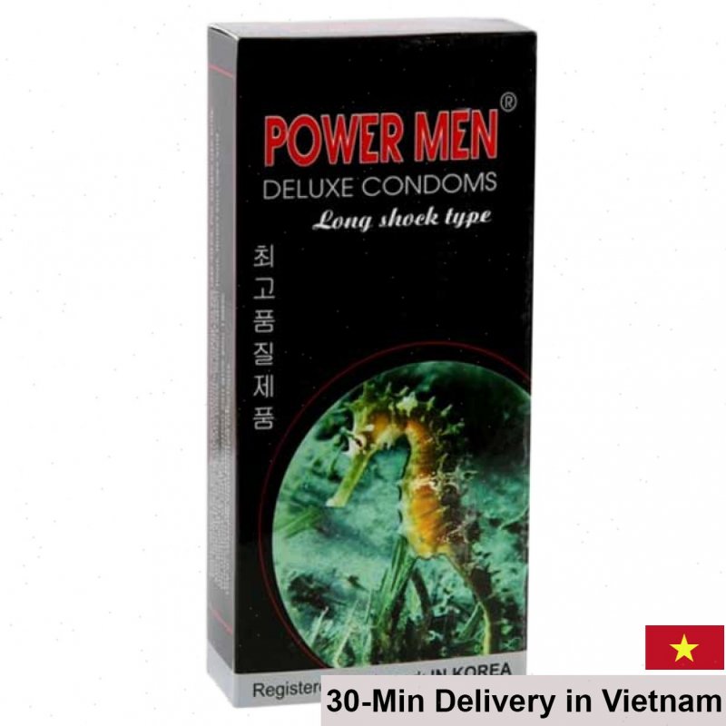 Powermen Sea Horse Textured Delay Lubricated Condom Korea 