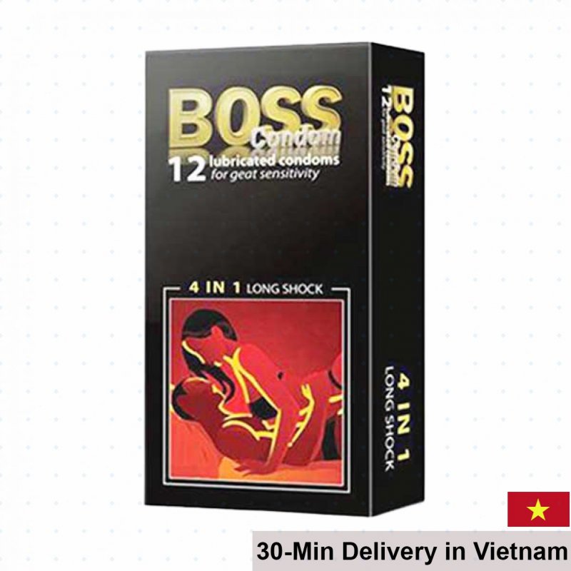 Boss 4in1 Textured Delay Condom G-Spot Stimulator 52mm 