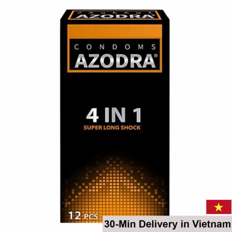Azodra 4in1 Condom Ribbed G-Spot Delay Lasting Premium Thai Brand 