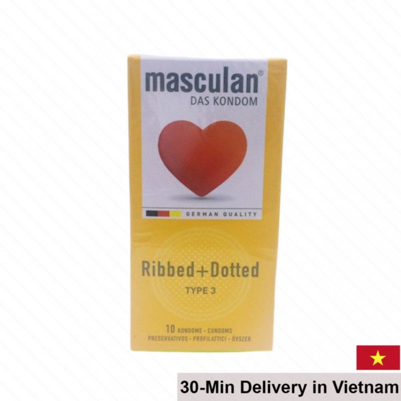Masculan Ribbed Dotted Textured Condom Germany Quality 