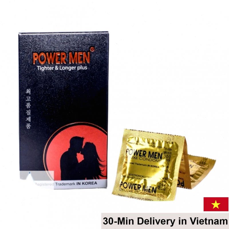 Power Men Small Size Ribbed Condom Long Lasting Delay 49mm 