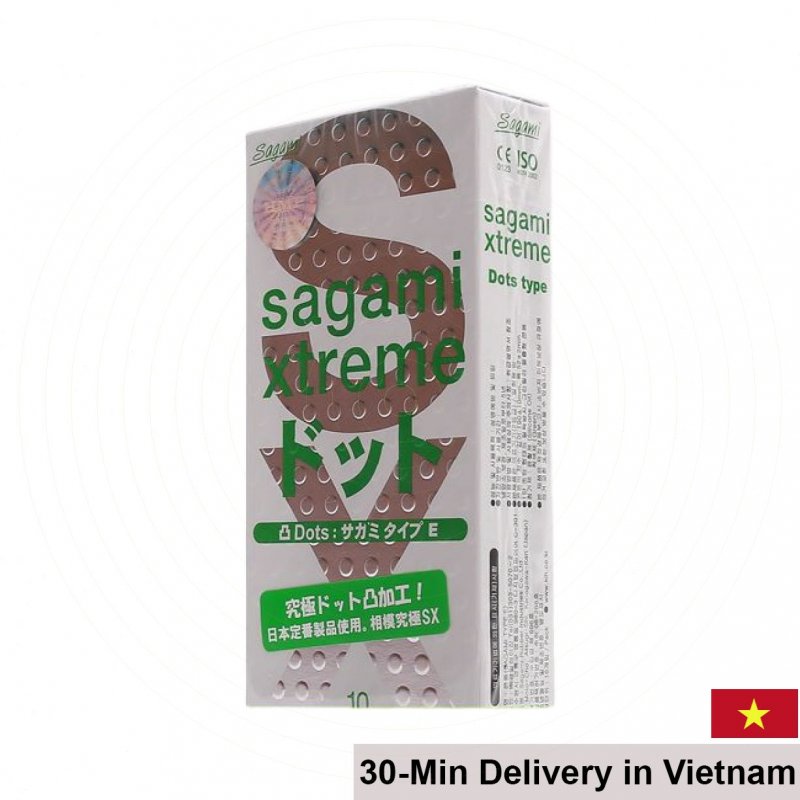 Sagami Xtreme White Textured Ribbed Condom for Intense Feel 