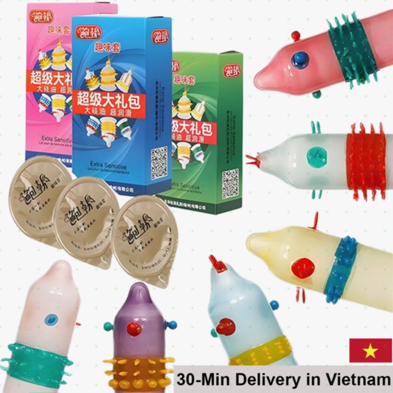 Runbo Big 6-Piece Variety Ultra Textured Condoms 