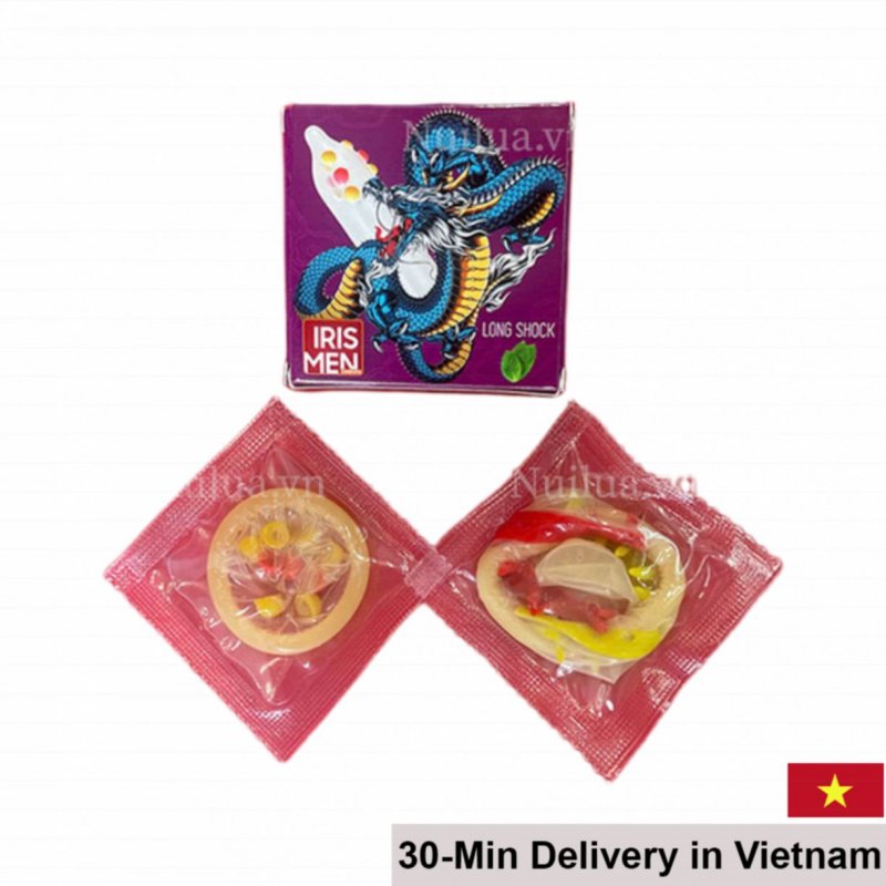 Iris Men Large Studded Condoms 2pcs – Extra Sensation, Durable 