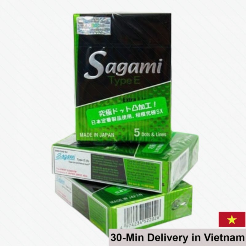 Sagami Type E Premium 5pcs Ultra Thin Textured Condoms Japan 