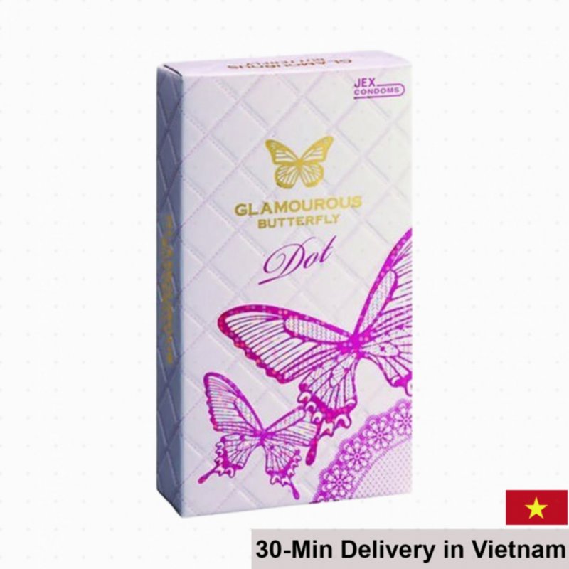 Jex Glamcurous Butterfly Dot Textured Condom Pack 