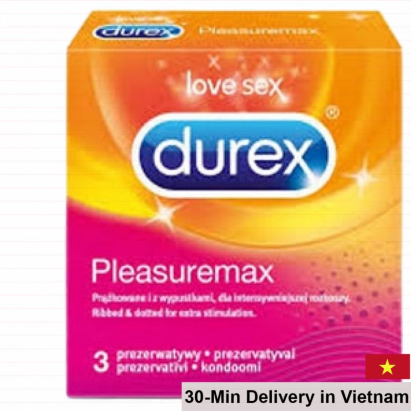 DUREX Pleasuremax Glow Condom 3-Pack Enhanced Sensation 