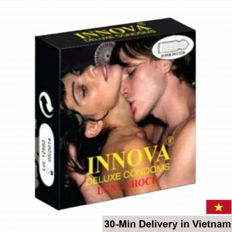 Innova Black Textured Condoms Pack of 3 Ultra Stimulating 