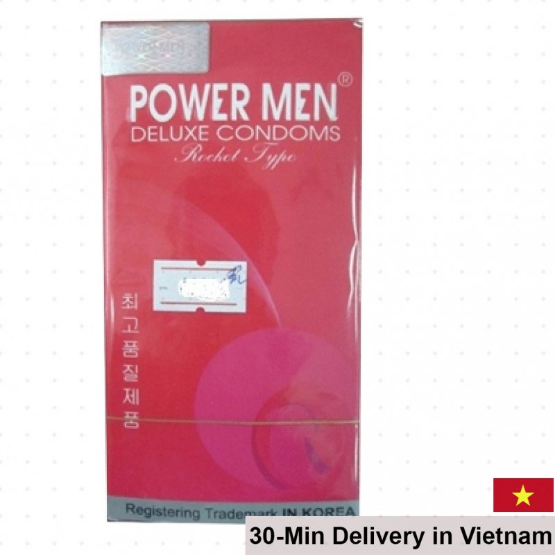 Powermen Rocket Chocolate Scented Textured Condoms 12pcs 