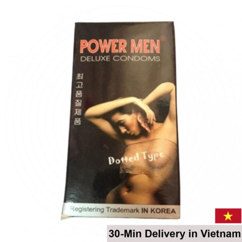 Powermen Dotted Condom 12pcs Korean Medical Lubricated Pleasure 