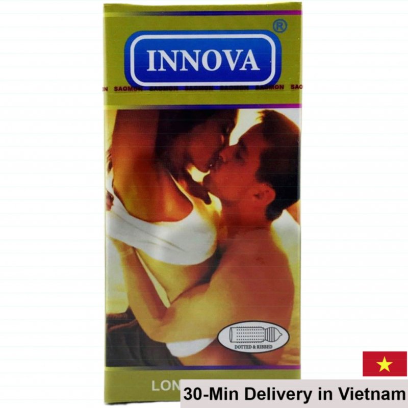 Innova Gold Ribbed Spiked Condom For Intense Female Pleasure 