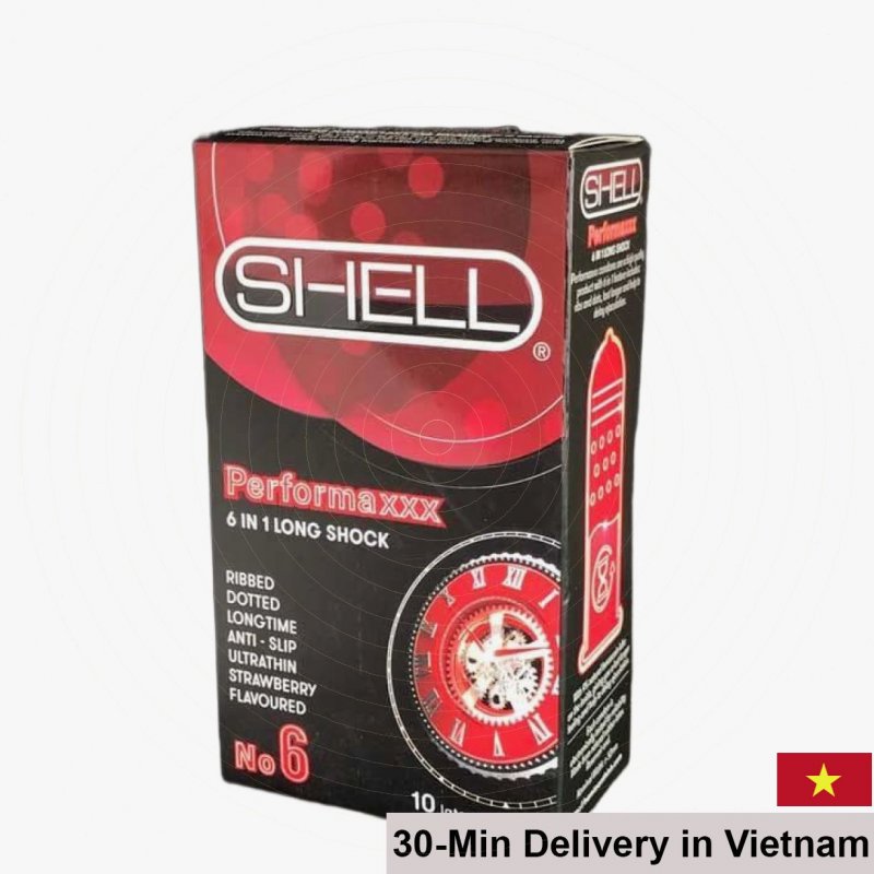 Shell Premium 6in1 Latex Condoms High Quality Safe Protection 