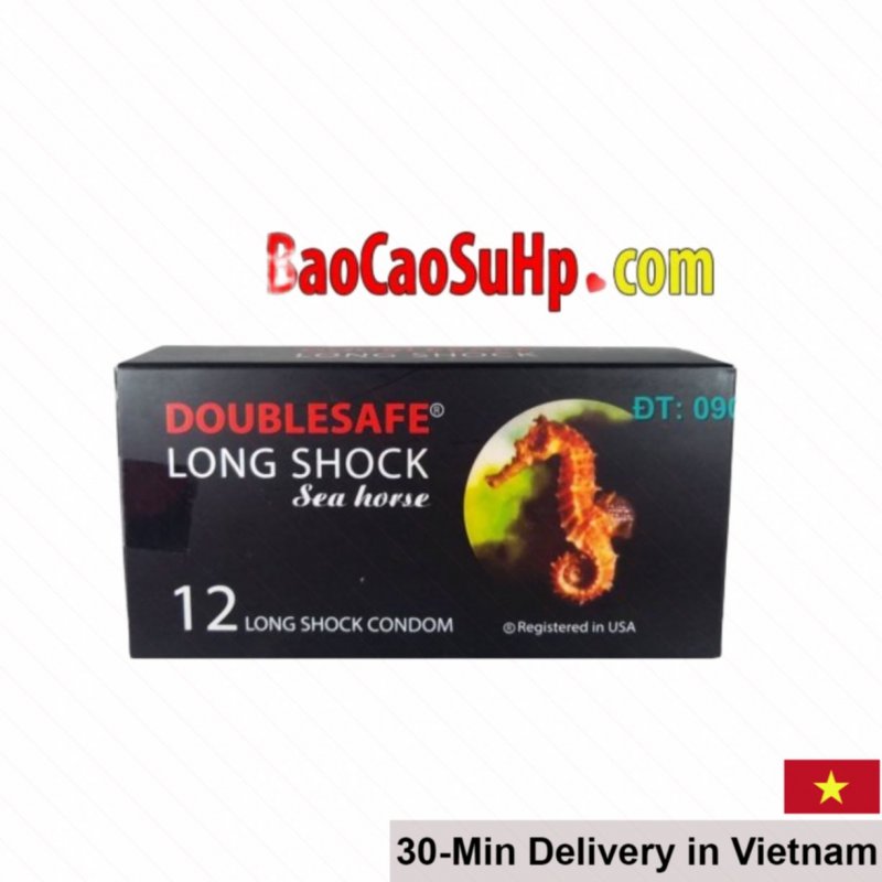 Double Longshock Seahorse Condom Last Longer Malaysia Import 