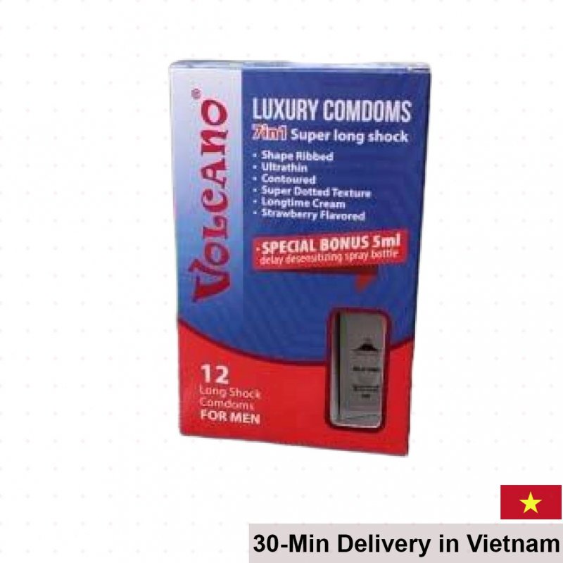 Volcano Luxury Condom 7in1 Extra Thin Long Lasting Japan 