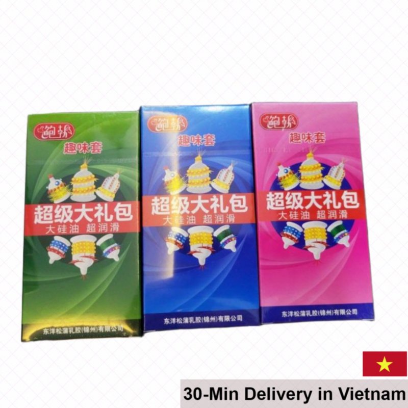 Golden Night Extra Large Ribbed Condom for Intense Feeling 