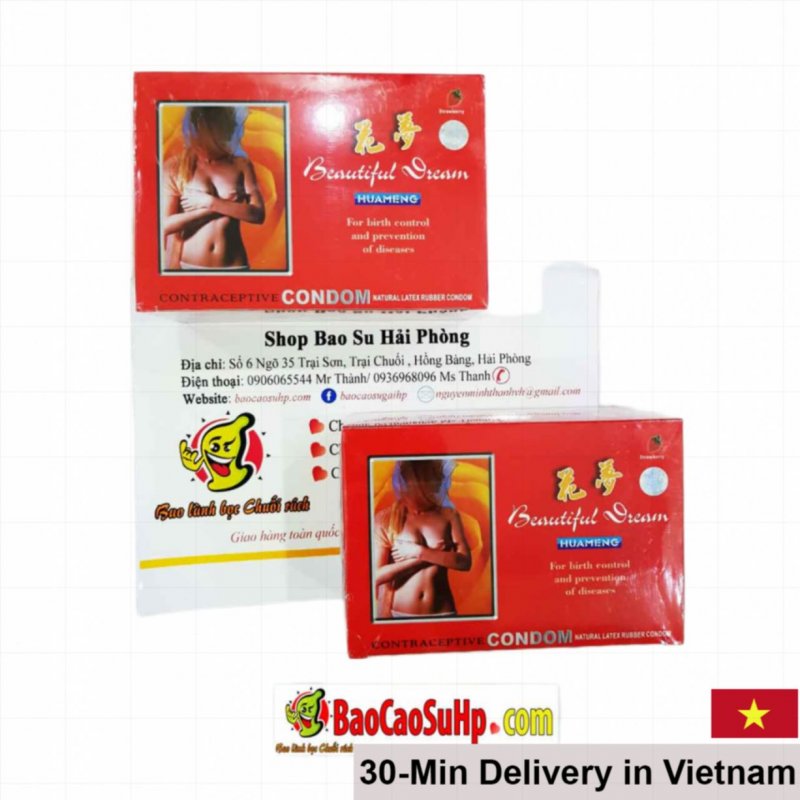 144pcs Hong Kong Strawberry Scented Textured Condoms 